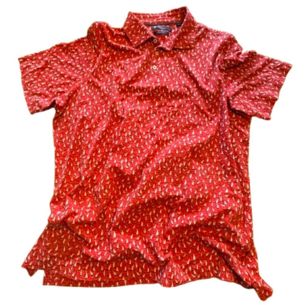 Cremieux Classics Short Sleeve XL, red with sailboats